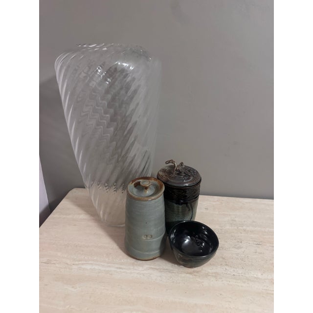Mid 20th Century Studio Pottery Vessel With Sculptural Lizard Lid For Sale - Image 9 of 9
