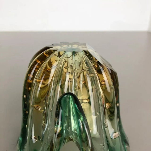Bubble Murano Glass Shell Bowl Vase from Seguso Bullicante, Italy, 1970s For Sale - Image 16 of 18