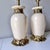 Metal 1980s Brass Daisy and Porcelain Lamps; A Pair For Sale - Image 7 of 12