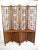 Mid-Century Modern reticulated 4-panel screen with two removable shelves. No maker's mark. Dimensions: each panel, 17.75"L...