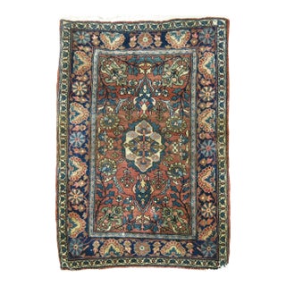 Early 20th Century Ornate Persian Sarouk Farahan Rug - 1'9" x 2'6" For Sale