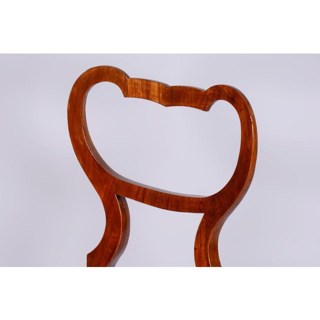 Biedermeier Chair in Walnut Vener & Rattan, Austria, 1830s For Sale - Image 5 of 11