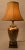 Wonderful pair of eglomise table lamps, probably American in the French Style. Both are in fine, original, working...