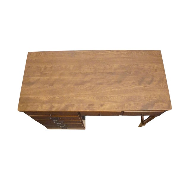 Ethan Allen Heirloom Nutmeg Maple CRP Custom Room Plan 40" Student Writing Desk 10-4550p For Sale - Image 9 of 12