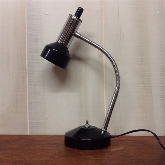 Mid Century Italian Black & Chrome Flashlight Lamp. We ALWAYS accept reasonable offers. Before it's gone forever... MAKE...