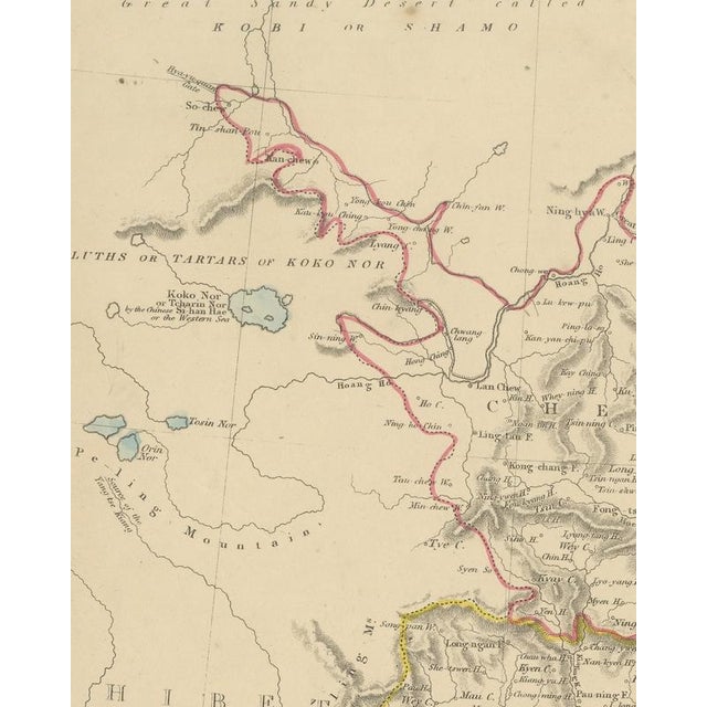 Antique Map of China with the Route of Lord Macartney and Lord Amherst, 1858 For Sale - Image 6 of 9