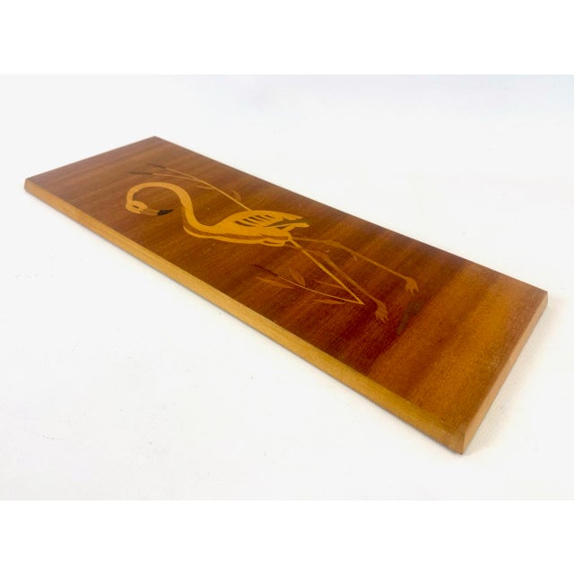 Mid-Century German Wooden Flamingo Wall Relief, 1960s, in Flawless conditions. Designed 1960 to 1969