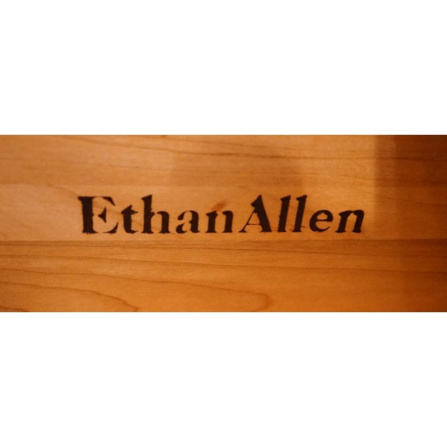 Ethan Allen Heirloom Nutmeg Maple Colonial Early American 54" Double Dresser 10-5302 For Sale - Image 9 of 14