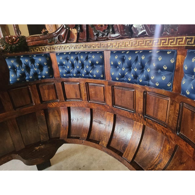 Antique French Empire Style Lit Bateau Bed in Carved Wood, 1880 For Sale - Image 4 of 18