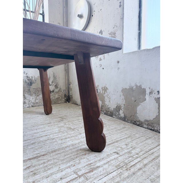 Brutalist Oak Table attributed to De Puydt, Belgium, 1970s For Sale - Image 13 of 18