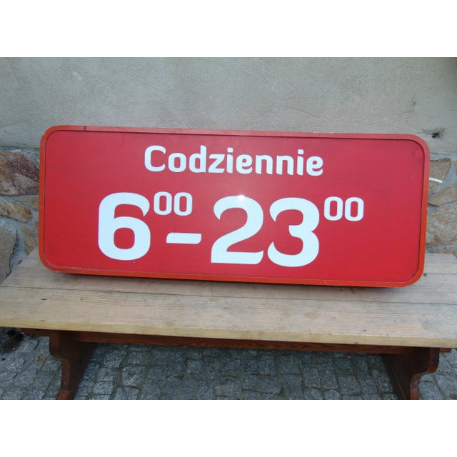 Metal Industrial Double-Sided Neon Sign, 1980s For Sale - Image 7 of 7