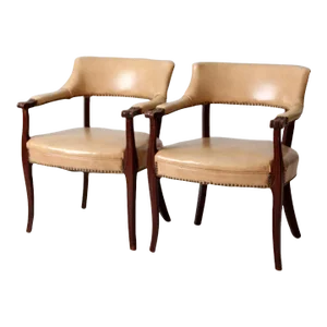 Mid Century Captain's Chairs Pair