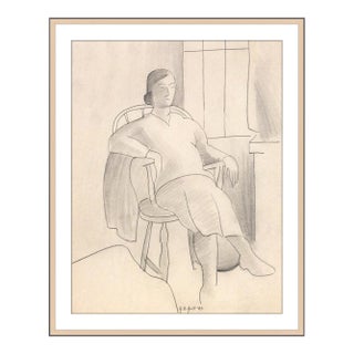 1920s Portrait Of Artist's Wife, George Copeland Ault For Sale