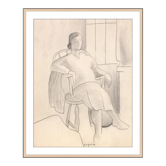 1920s Portrait Of Artist's Wife, George Copeland Ault For Sale
