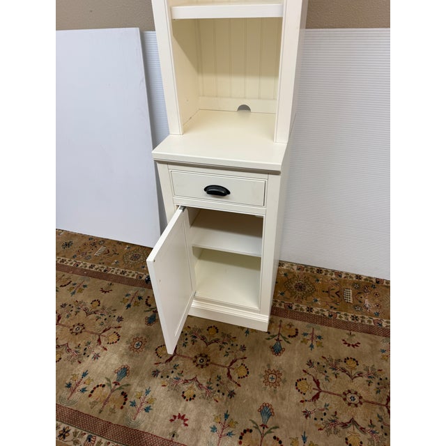 Pottery Barn Aubrey Storage Shelf With Cabinet, Dutch White For Sale - Image 12 of 12