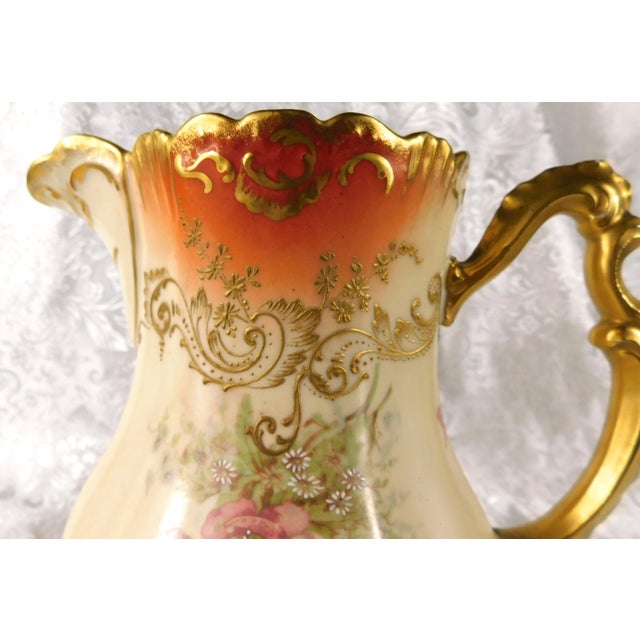 Traditional Late 18th Century Coiffe Et Cie and Lazeyras Rosenfel Lehman Limoges Chocolate Pot With No Lid For Sale - Image 3 of 14