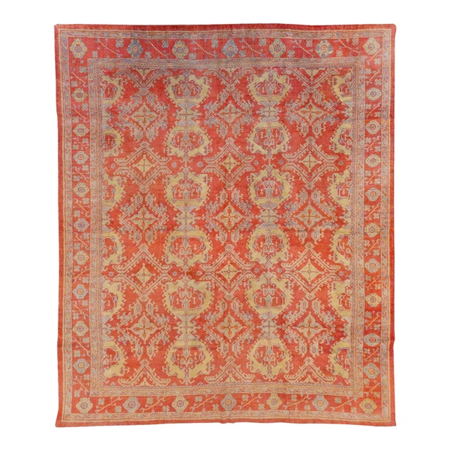 Galerie Shabab Collection Early 20th Century Turkish Oushak Room Size Carpet For Sale