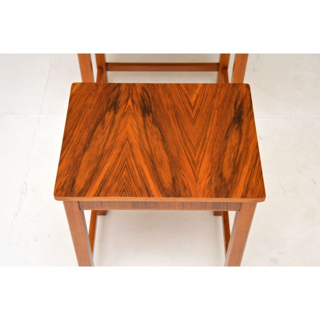 Art Deco Figured Walnut Nesting Tables, 1920s, Set of 3 For Sale - Image 10 of 13