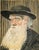 Rich with character and rustic charm, this captivating circa 1930s oil painting on canvas portrays an elderly bearded...
