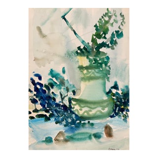 1953 Robert Colborne Still Life Watercolor For Sale