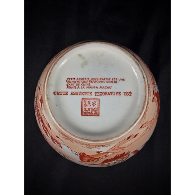 Ceramic Late 19th Century Hand-Painted Chinese Vase Signed "L'art De Chine" Macau For Sale - Image 7 of 8