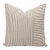 French-Style Beige and Brown Striped Square Pillow | 19-Inch Single For Sale