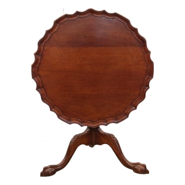 Antique Tilt Top "Pie Crust" Side Table For Sale