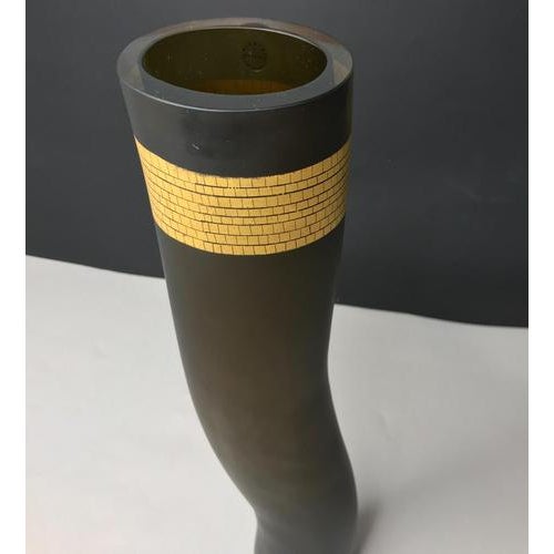 Modern Pizzicati Vase in Murano Glass by N. Moretti for Salviati, Venice, Italy For Sale - Image 3 of 14