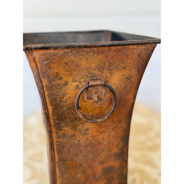Late 20th Century Rustic Farmhouse Copper Vase For Sale - Image 4 of 4