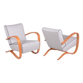 Czech Art Deco H-269 Lounge Chairs by J. Halabala for Up Závody, 1930s, Set of 2 For Sale