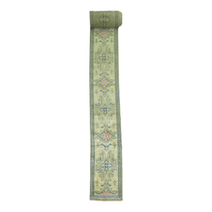 Antique Oushak Hallway Staircase Runner