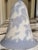 Vintage Cameo Style Periwinkle Blue Lamp Shade After Emile Galle For Sale - Image 11 of 17