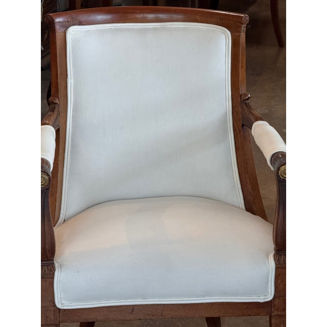 19th Century Pair of French Empire Armchairs For Sale - Image 4 of 16
