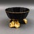 Mid 20th Century Jay Strongwater Brittany Black Porcelain 18k Gold Embellished Fluted Bowl For Sale - Image 4 of 8