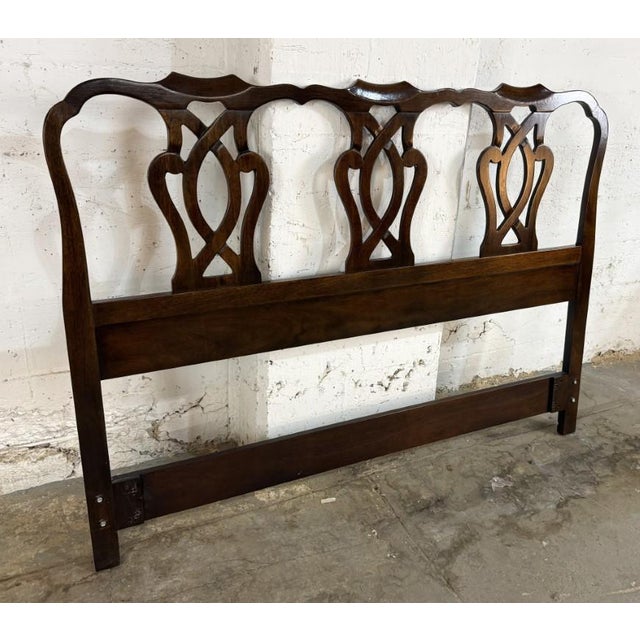 Drexel Drexel 18th Century Collection Full/Queen Headboard With Metal Frame For Sale - Image 4 of 10