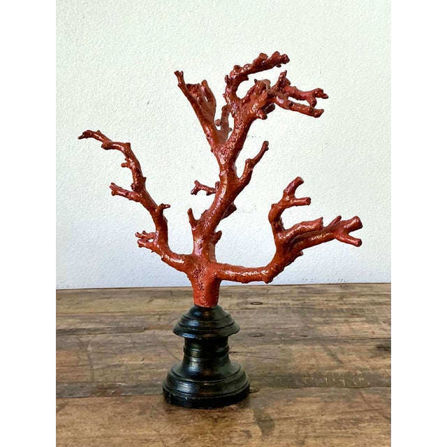Ruby Red Vintage Faux Coral Branch For Sale - Image 8 of 12