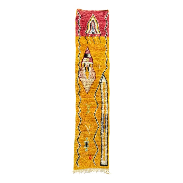 Moroccan Boujad Berber Runner Rug, 1990 For Sale