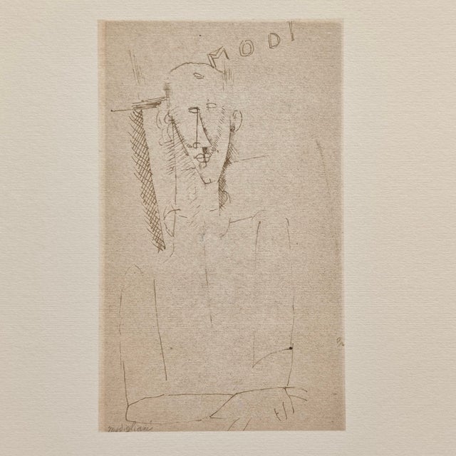 A. Modigliani, Modi Ritratto di Uomo / Modi Portrait of a Man, Lithograph For Sale