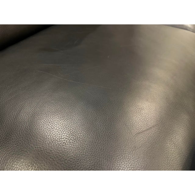 Animal Skin Modern Black Leather Sectional For Sale - Image 7 of 10