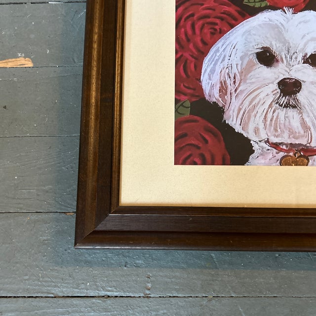 Contemporary Contemporary Original Maltese Dog Print by Judy Henn For Sale - Image 3 of 4