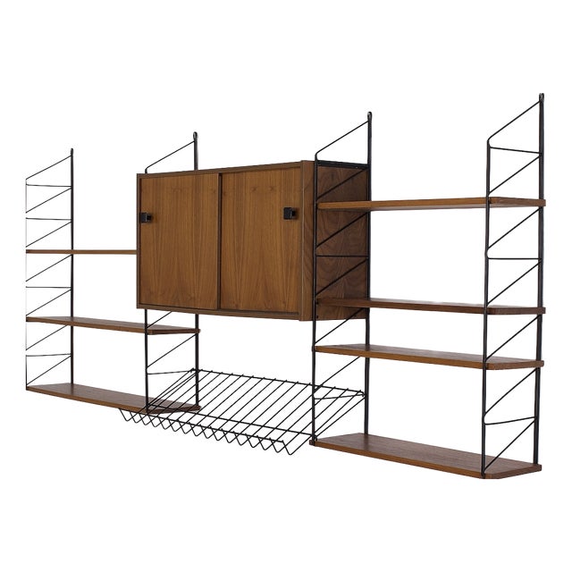 Modern Teak Wall Shelf, 1960s For Sale