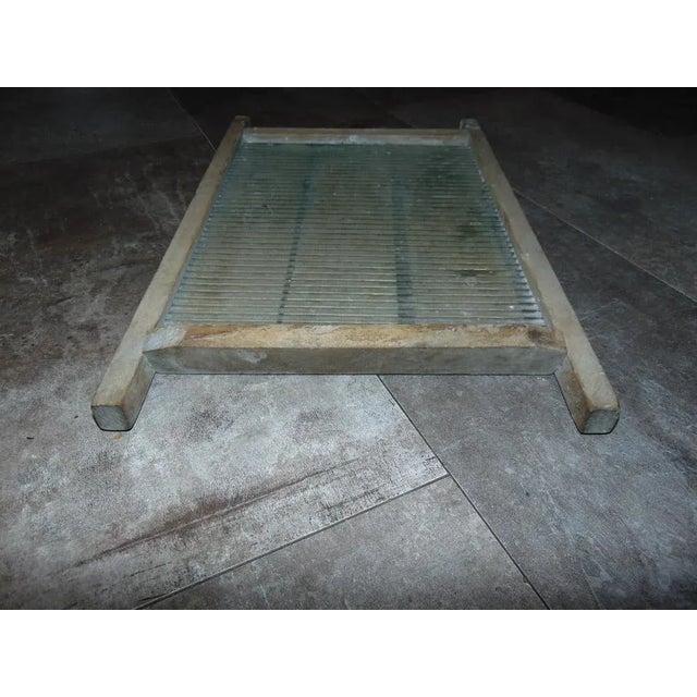 Industrial Art Deco Glass Washboard, 1930s For Sale - Image 3 of 5
