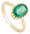 Vintage Inspired 1.9ct Natural Emerald Oval Solitaire Ring Size 5 in 18k Yellow Gold For Sale