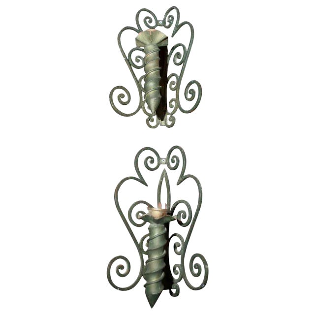 French Corner Sconces - a Pair For Sale