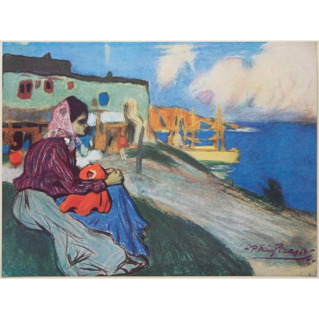 Paper 1940s After Pablo Picasso "The Bohemian Seaside", First Edition Period Offset Lithograph For Sale - Image 7 of 7