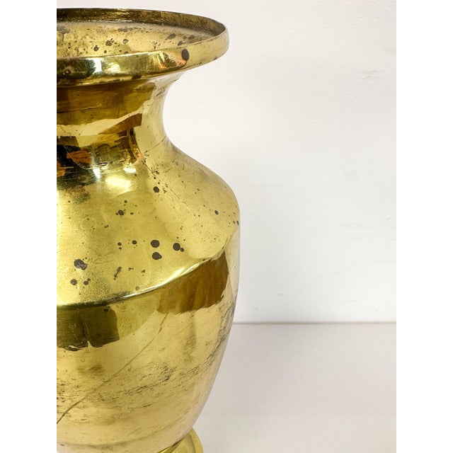 Mid-Century Modern Wwii 1944 Brass Trench Art Vase Inert Ammo Primer Vintage Military Collector For Sale - Image 3 of 8