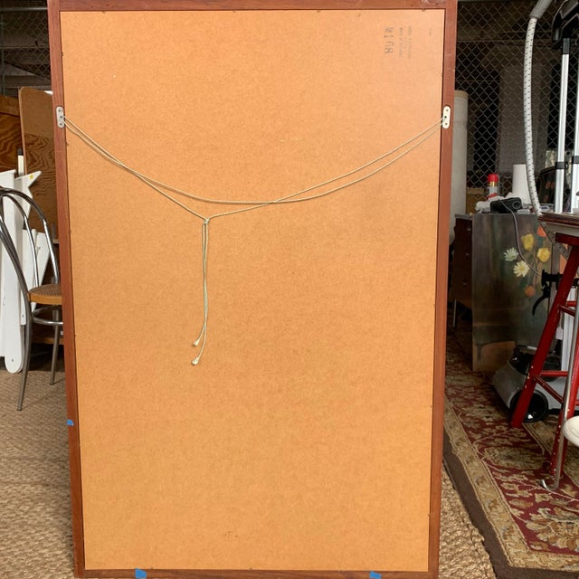 Mid-Century Modern Rare Large Vintage Aksel Kjersgaard for Odder Mid Century Modern Danish Mirror For Sale - Image 3 of 12