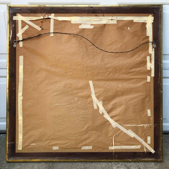 Brass Large Brass Mirror For Sale - Image 8 of 9