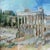 Forum Romanum III/Rome/Italy by Heiko Mattausch | Oil on board Painting of Roman ruins in a landscape For Sale