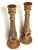 Wood Hand Carved Teak Wood Incense Candlesticks - Pair of 2 For Sale - Image 7 of 8
